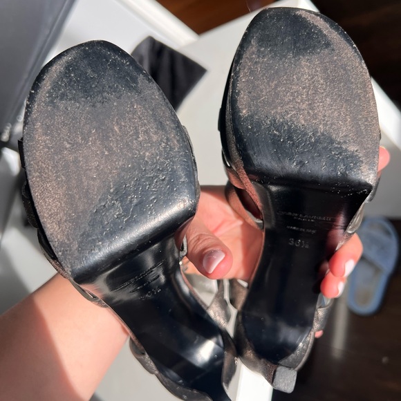 Saint Laurent platform chrome heels size 36.5 - Picture 6 of 10